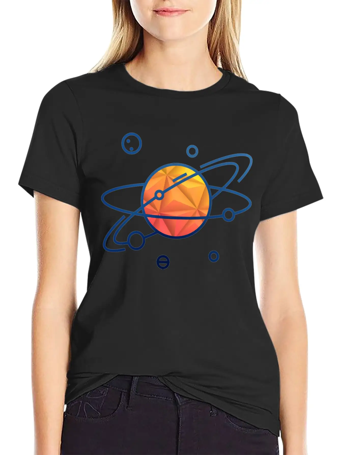 Orbiting Planet Stylish Everyday T-Shirt – Unisex Basic Cotton Tee