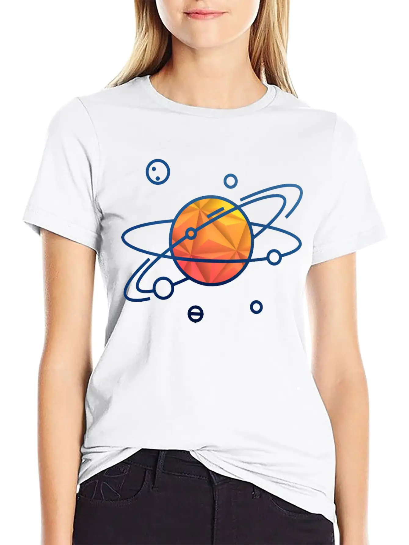 Orbiting Planet Stylish Everyday T-Shirt – Unisex Basic Cotton Tee