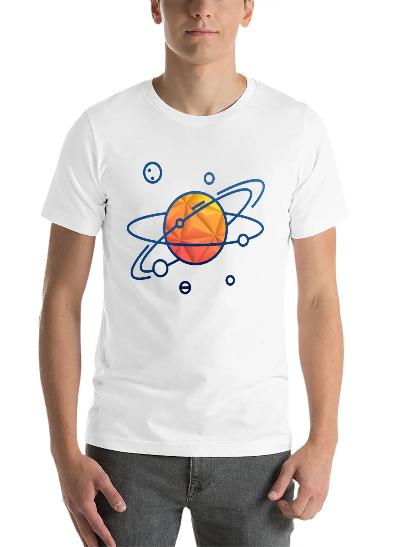 Orbiting Planet Stylish Everyday T-Shirt – Unisex Basic Cotton Tee