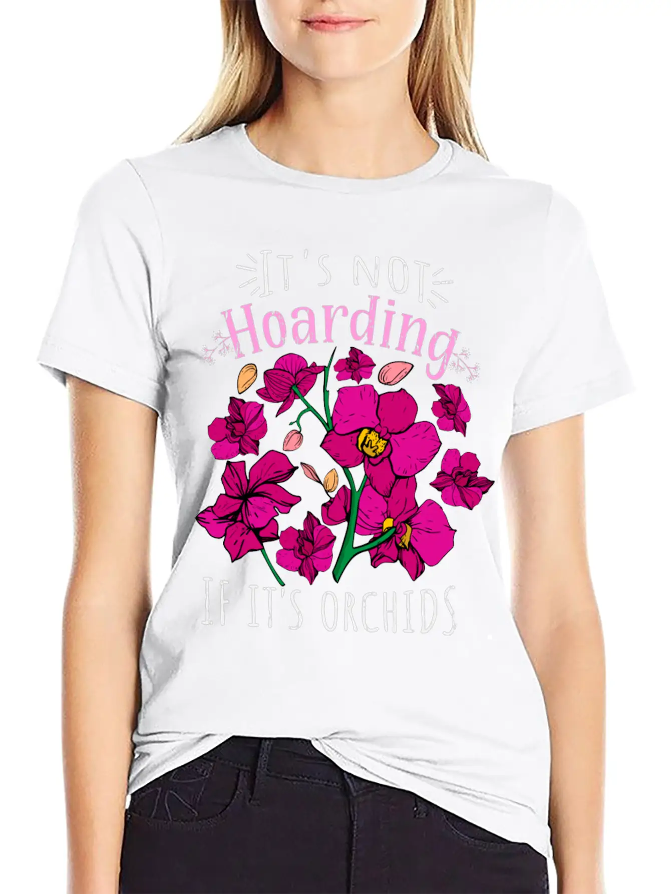 Orchids Plant Lover Women Flowers Gift Florist Comfortable Minimalist Graphic Tee – Summer Style Essential
