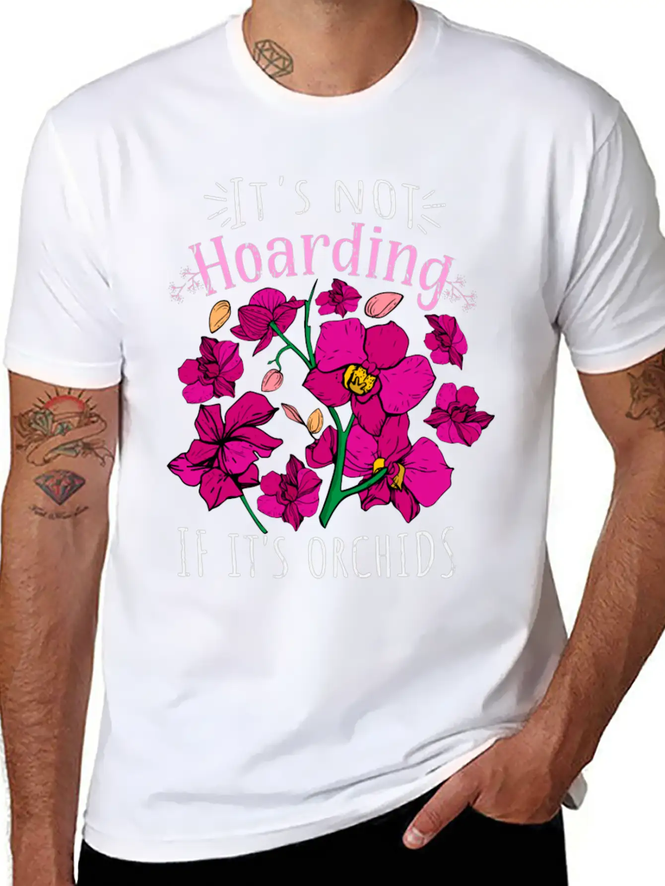 Orchids Plant Lover Women Flowers Gift Florist Comfortable Minimalist Graphic Tee – Summer Style Essential