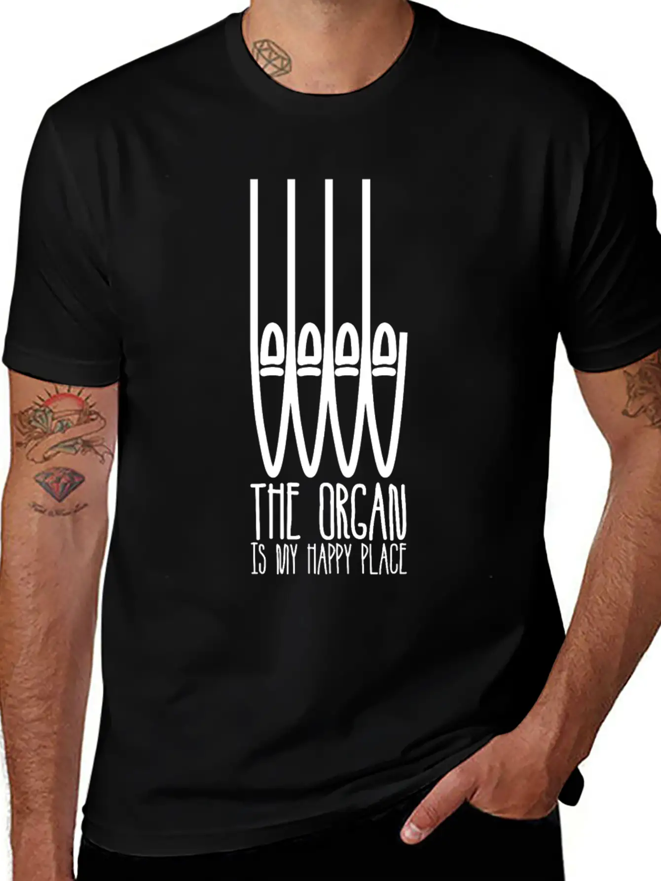 Organ Player Church Music Organist Basic Graphic T-Shirt – Daily Comfort In Soft Cotton