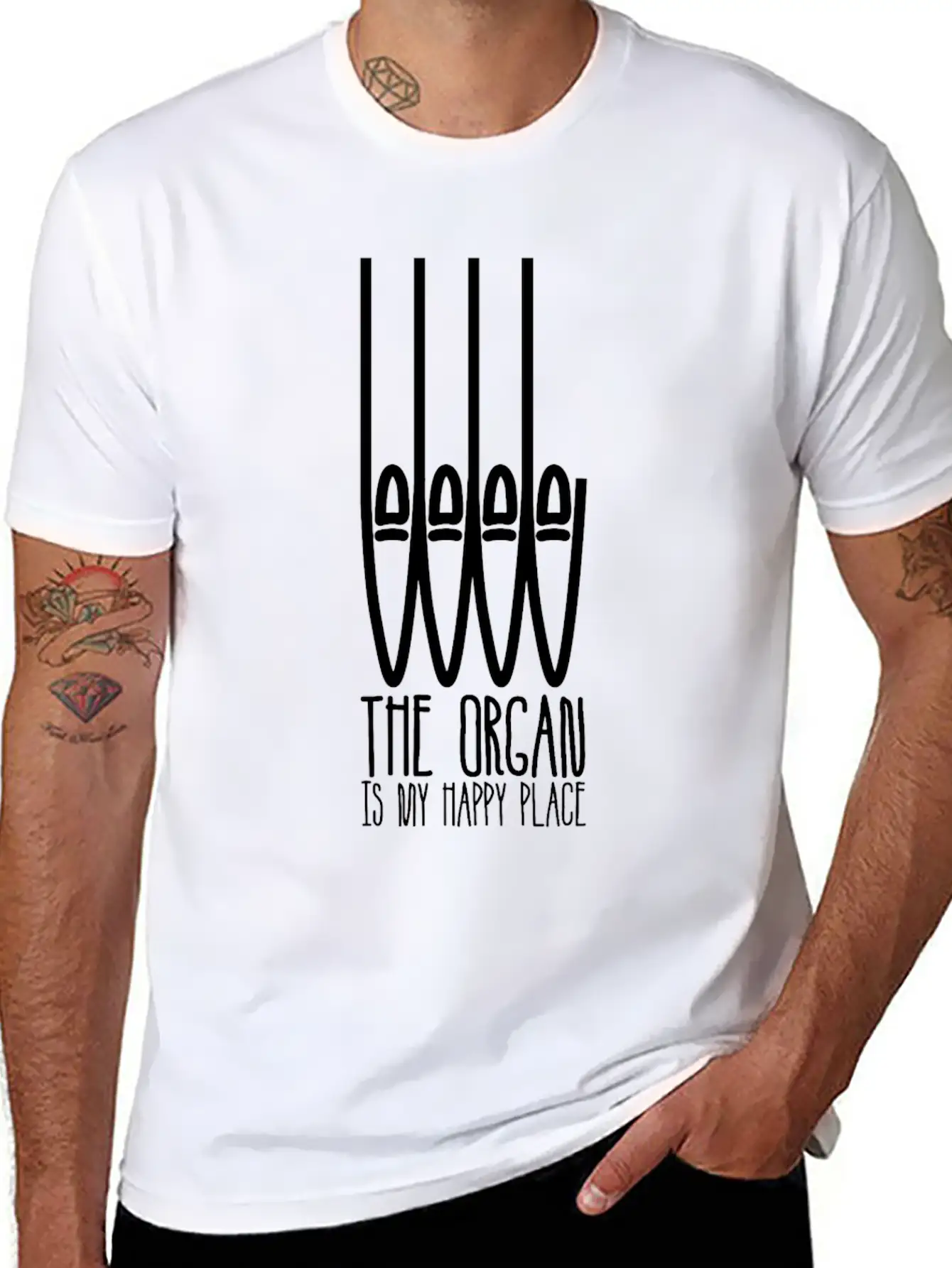 Organ Player Church Music Organist Basic Graphic T-Shirt – Daily Comfort In Soft Cotton