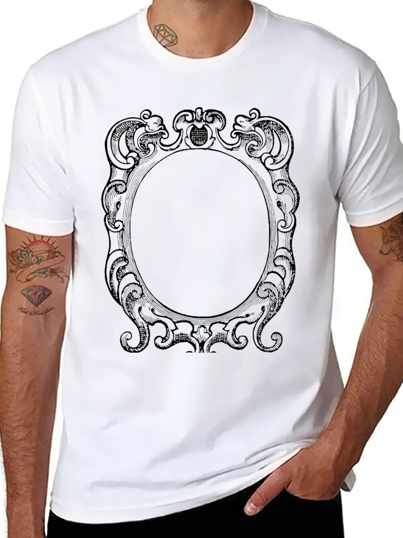 Ornate Frame 22 Stylish Everyday T-Shirt – Unisex Basic Cotton Tee