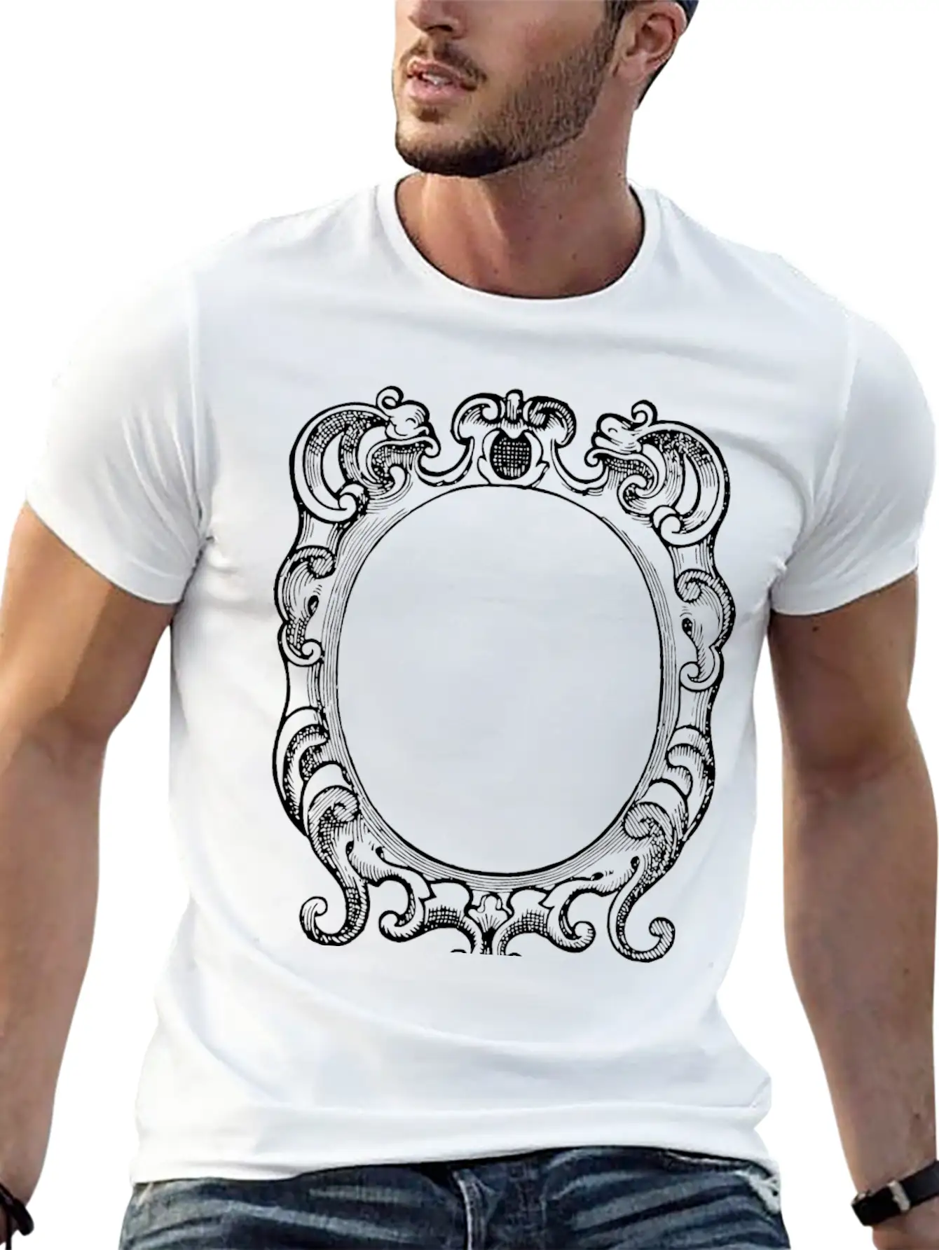 Ornate Frame 22 Stylish Everyday T-Shirt – Unisex Basic Cotton Tee