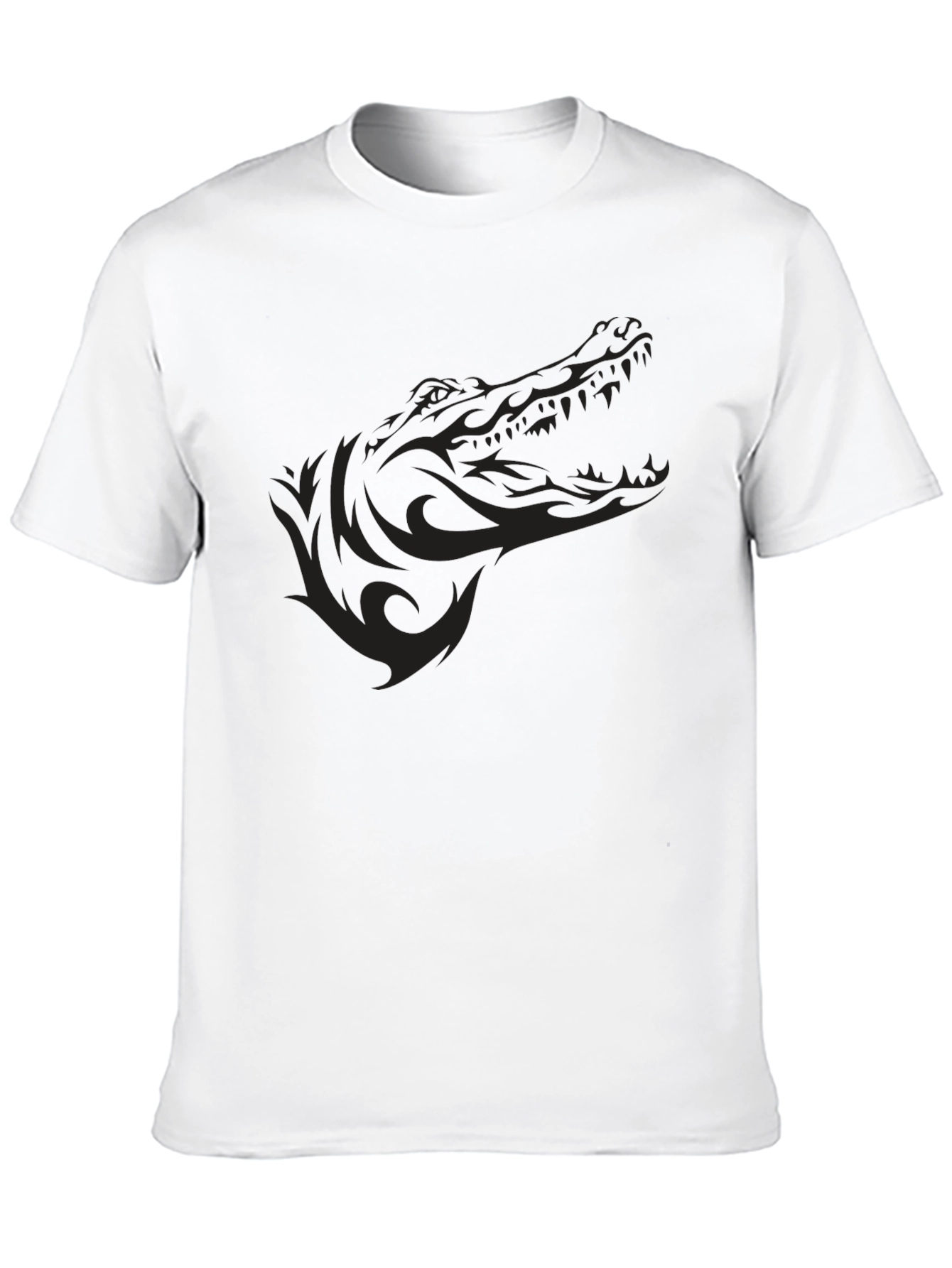 Mens Black Crocodile Graphic Tee - Stylish & Unique!