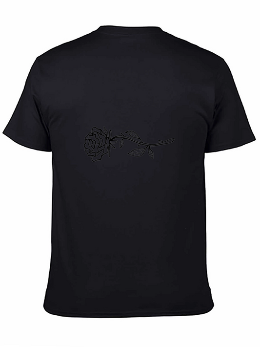 Black Rose Graphic Tee - Classic Style