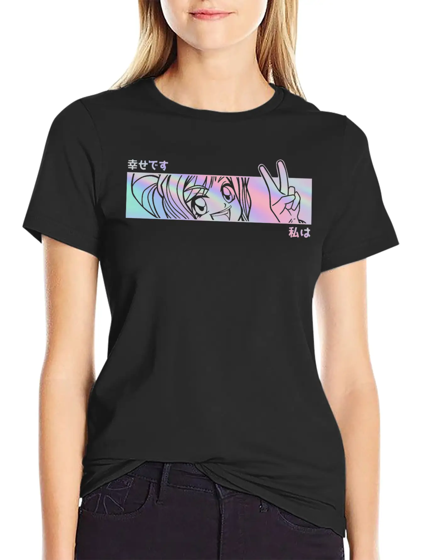 Otaku Girl Pastel Goth Anime Stylish Everyday T-Shirt – Unisex Basic Cotton Tee