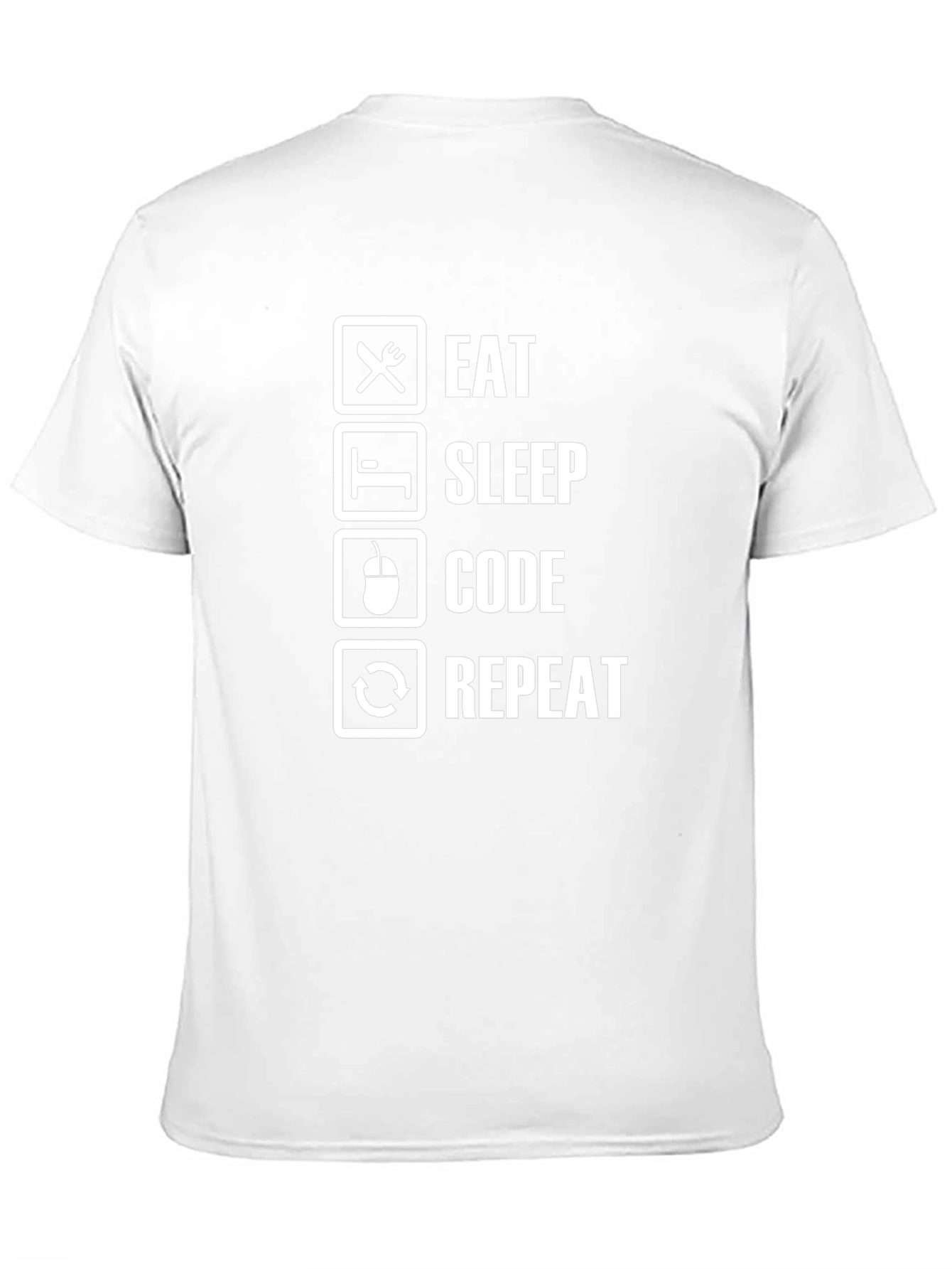 Eat Sleep Code Repeat Black T-Shirt Programmer Gift