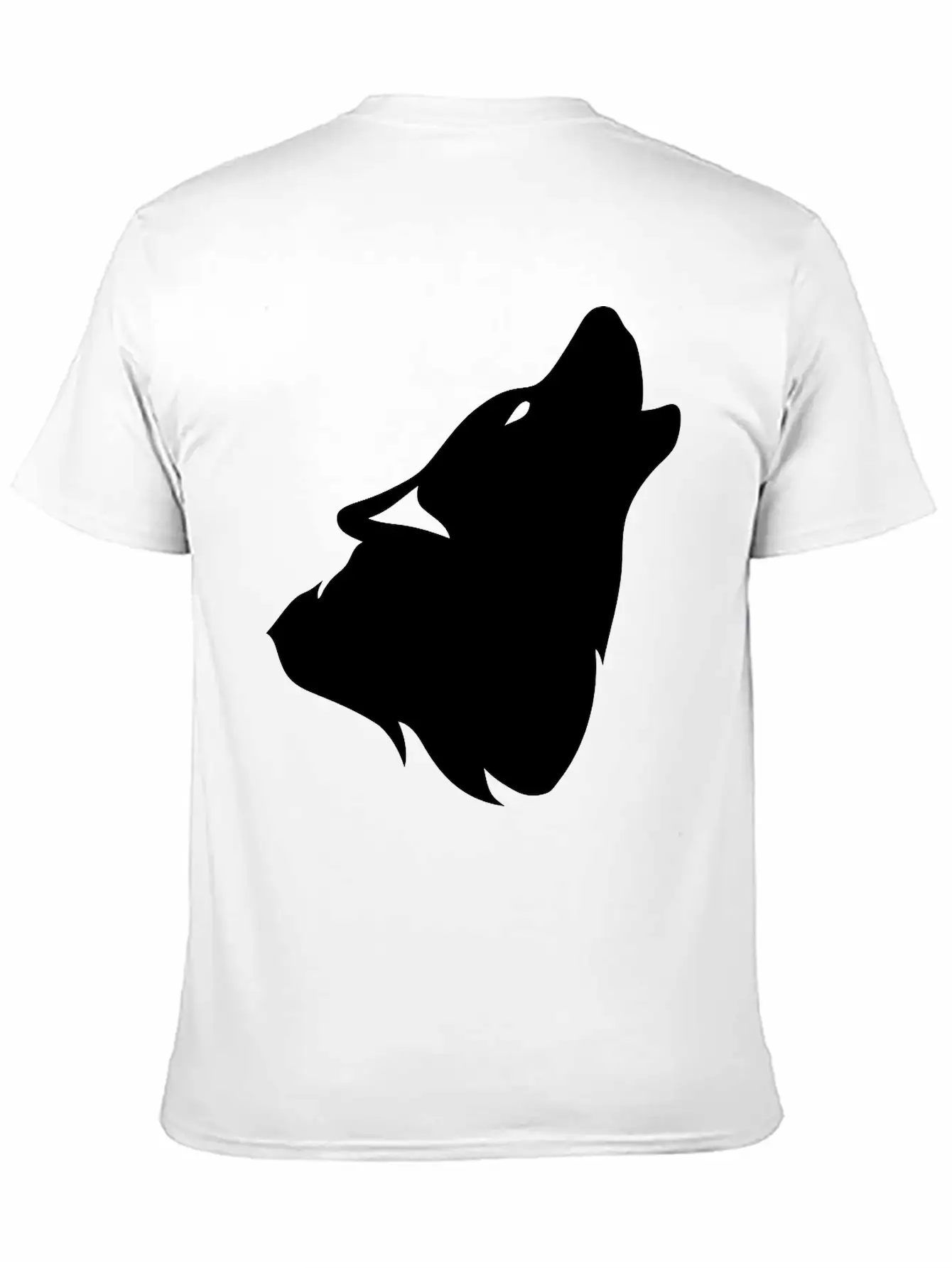 Outline Howling Wolf Shadow 0 Comfortable Minimalist Graphic Tee – Summer Style Essential