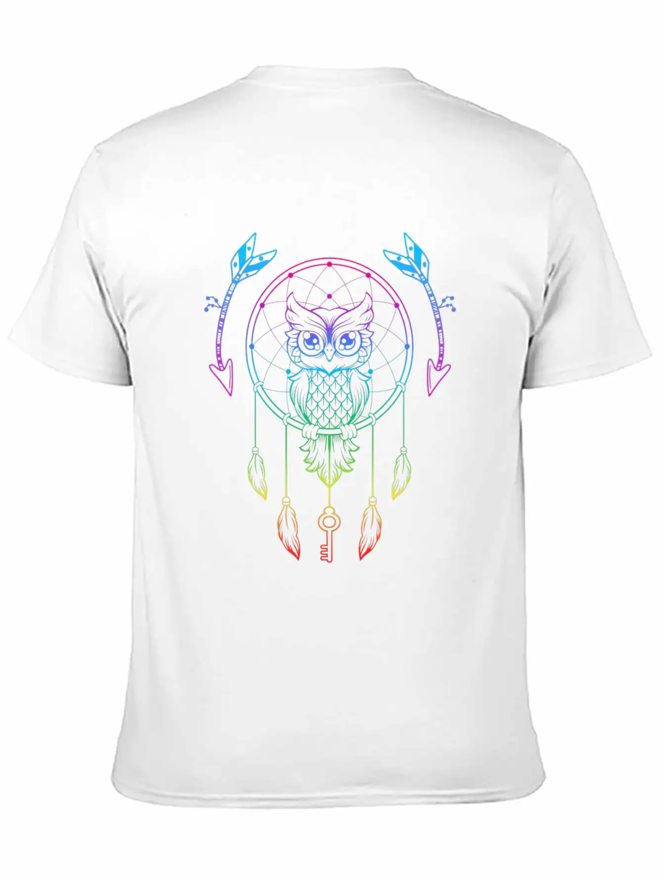 Owl Beautiful Dreamcatcher Spiritual Pastel Timeless Short Sleeve Tee – Comfy And Minimalist Design