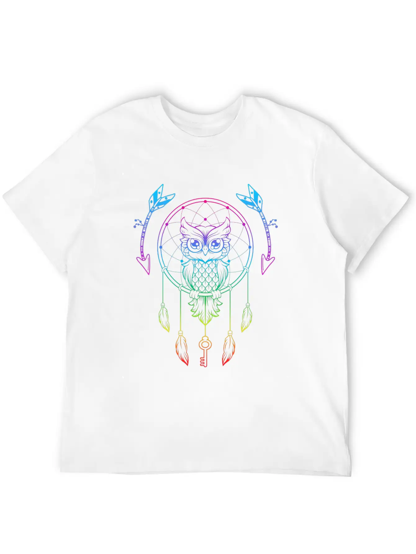 Owl Beautiful Dreamcatcher Spiritual Pastel Timeless Short Sleeve Tee – Comfy And Minimalist Design