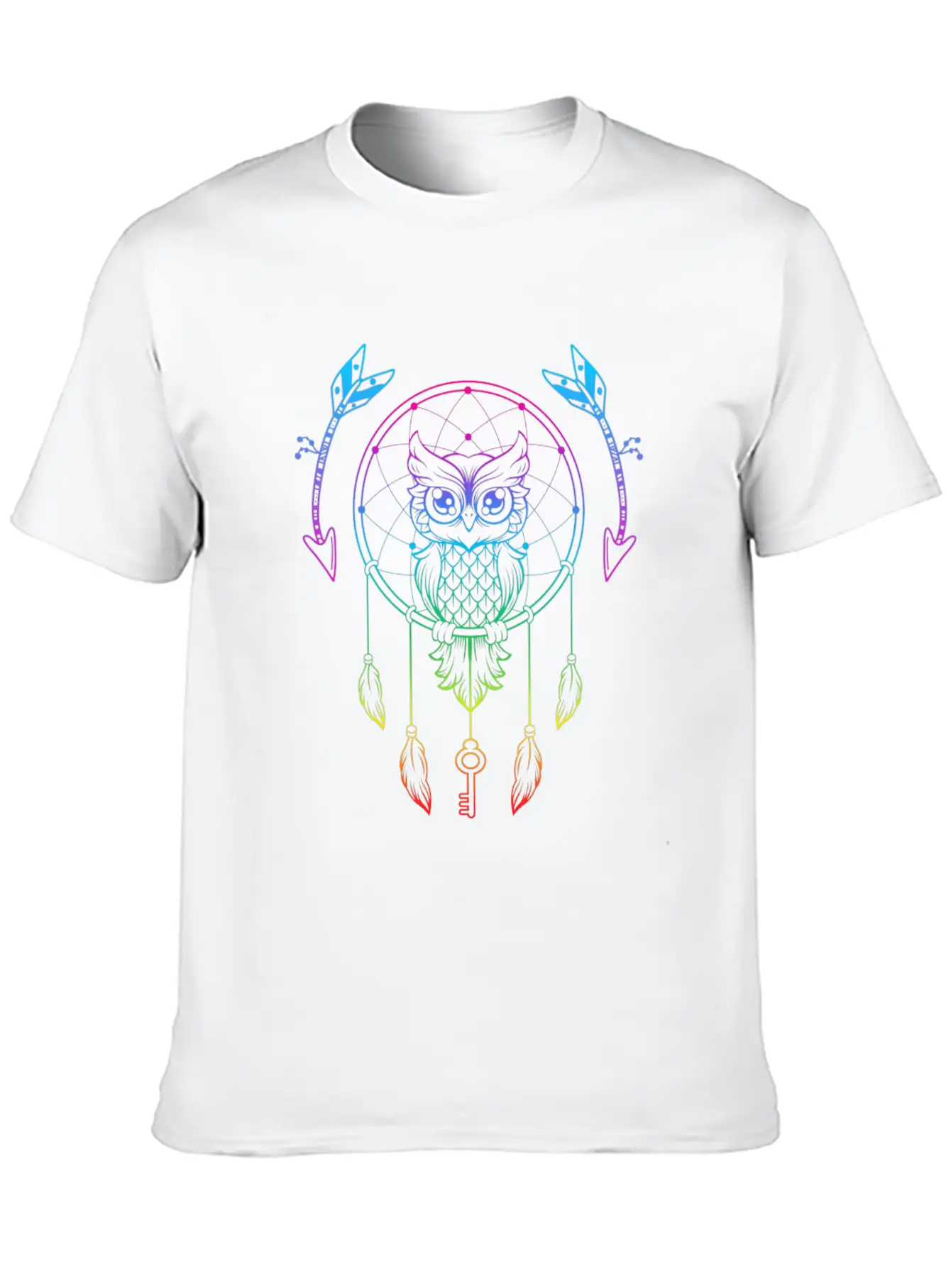 Owl Beautiful Dreamcatcher Spiritual Pastel Timeless Short Sleeve Tee – Comfy And Minimalist Design