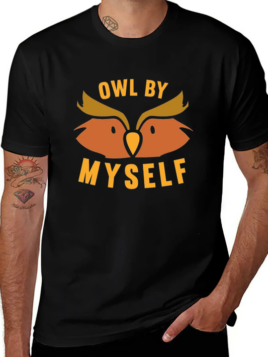 Owl By Myself Cute Owl For Women Girls Comfortable Minimalist Graphic Tee – Summer Style Essential