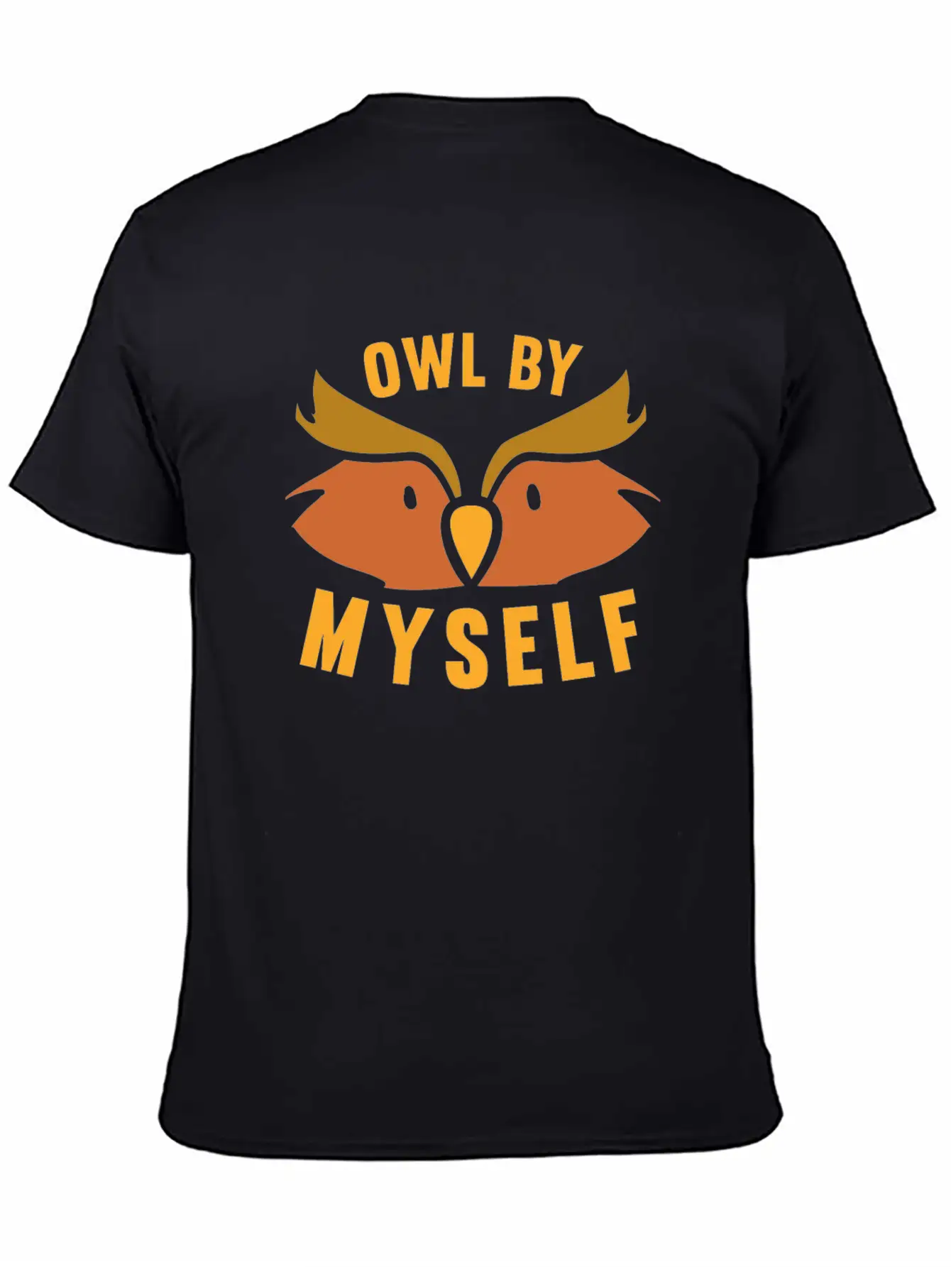 Owl By Myself Cute Owl For Women Girls Comfortable Minimalist Graphic Tee – Summer Style Essential