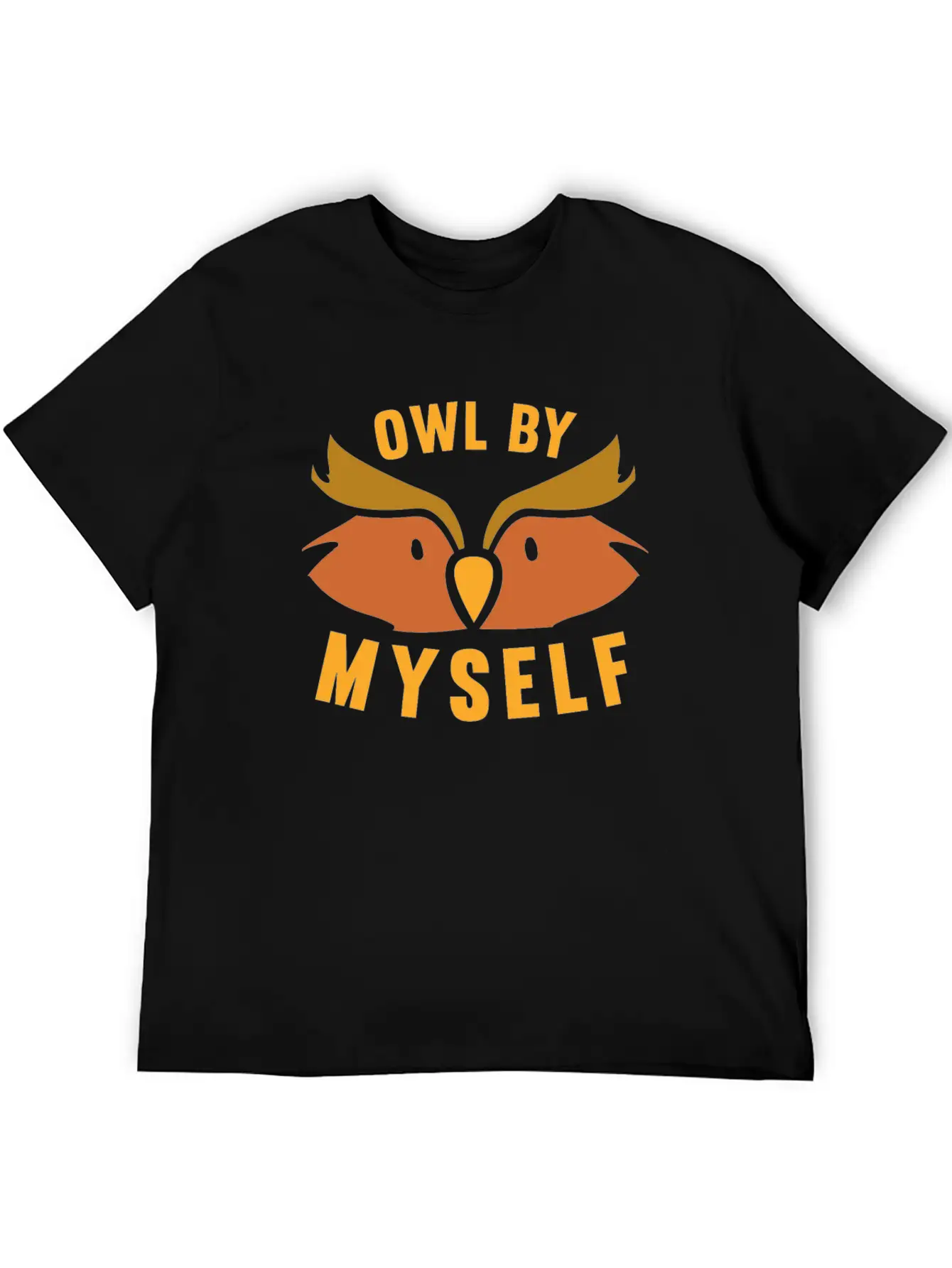 Owl By Myself Cute Owl For Women Girls Comfortable Minimalist Graphic Tee – Summer Style Essential