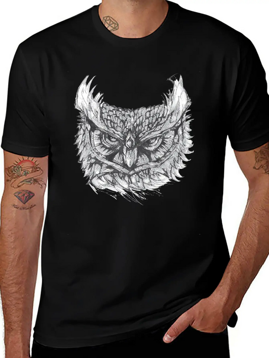 Owl Drawing Stylish Everyday T-Shirt – Unisex Basic Cotton Tee