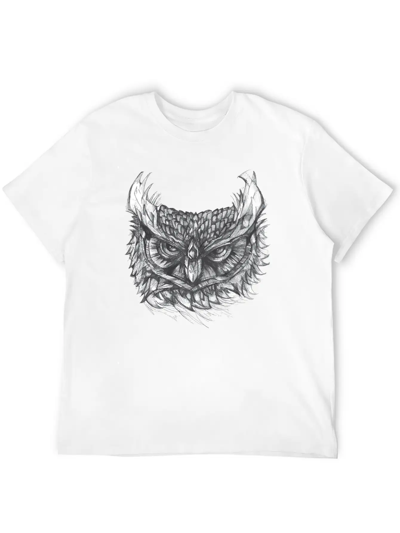 Owl Drawing Stylish Everyday T-Shirt – Unisex Basic Cotton Tee