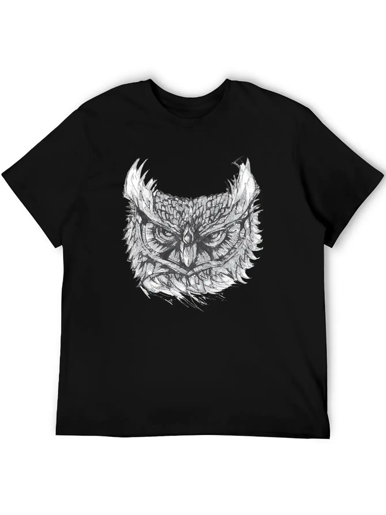 Owl Drawing Stylish Everyday T-Shirt – Unisex Basic Cotton Tee