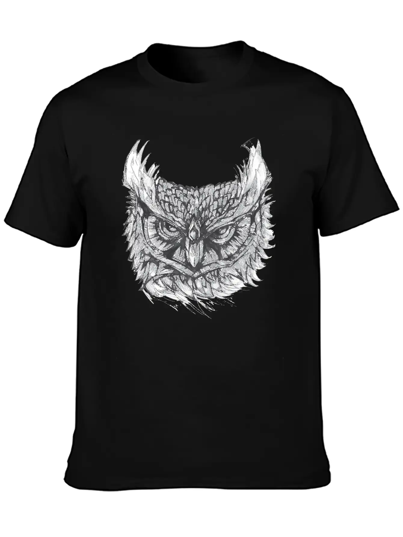 Owl Drawing Stylish Everyday T-Shirt – Unisex Basic Cotton Tee
