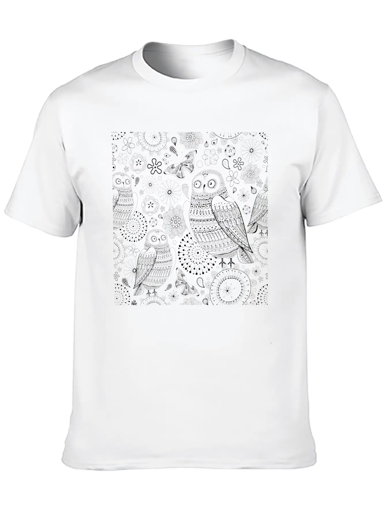 Owl Shading Basic Graphic T-Shirt – Daily Comfort In Soft Cotton
