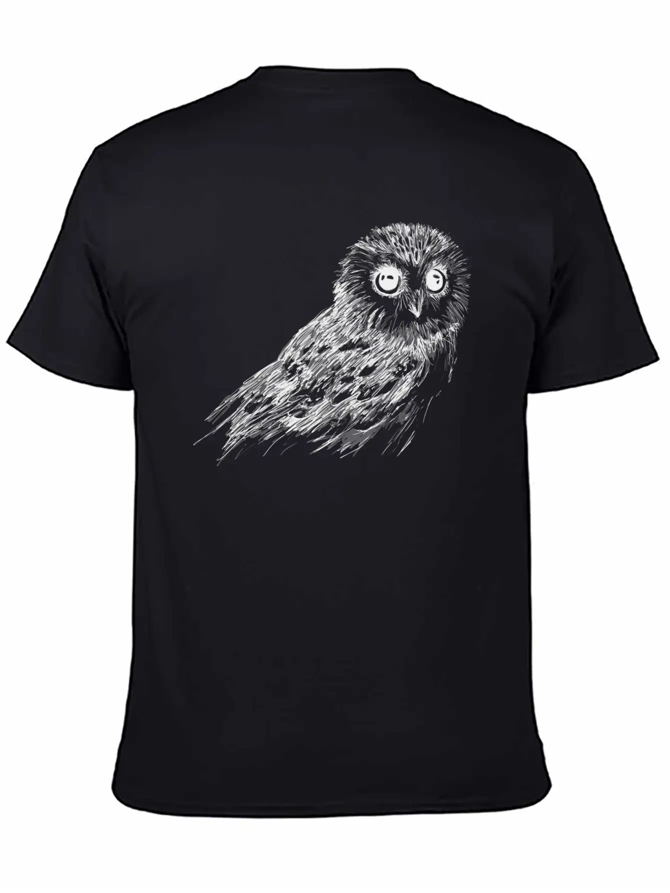 Owl Sketch Comfortable Minimalist Graphic Tee – Summer Style Essential