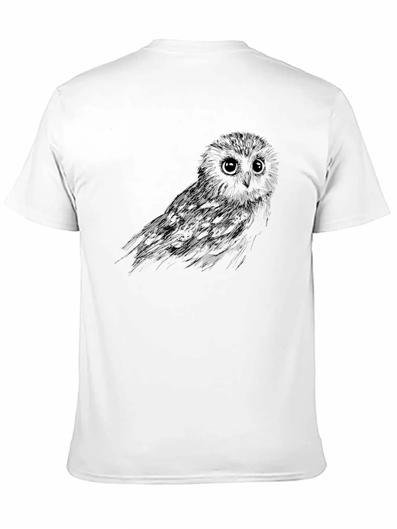 Owl Sketch Comfortable Minimalist Graphic Tee – Summer Style Essential