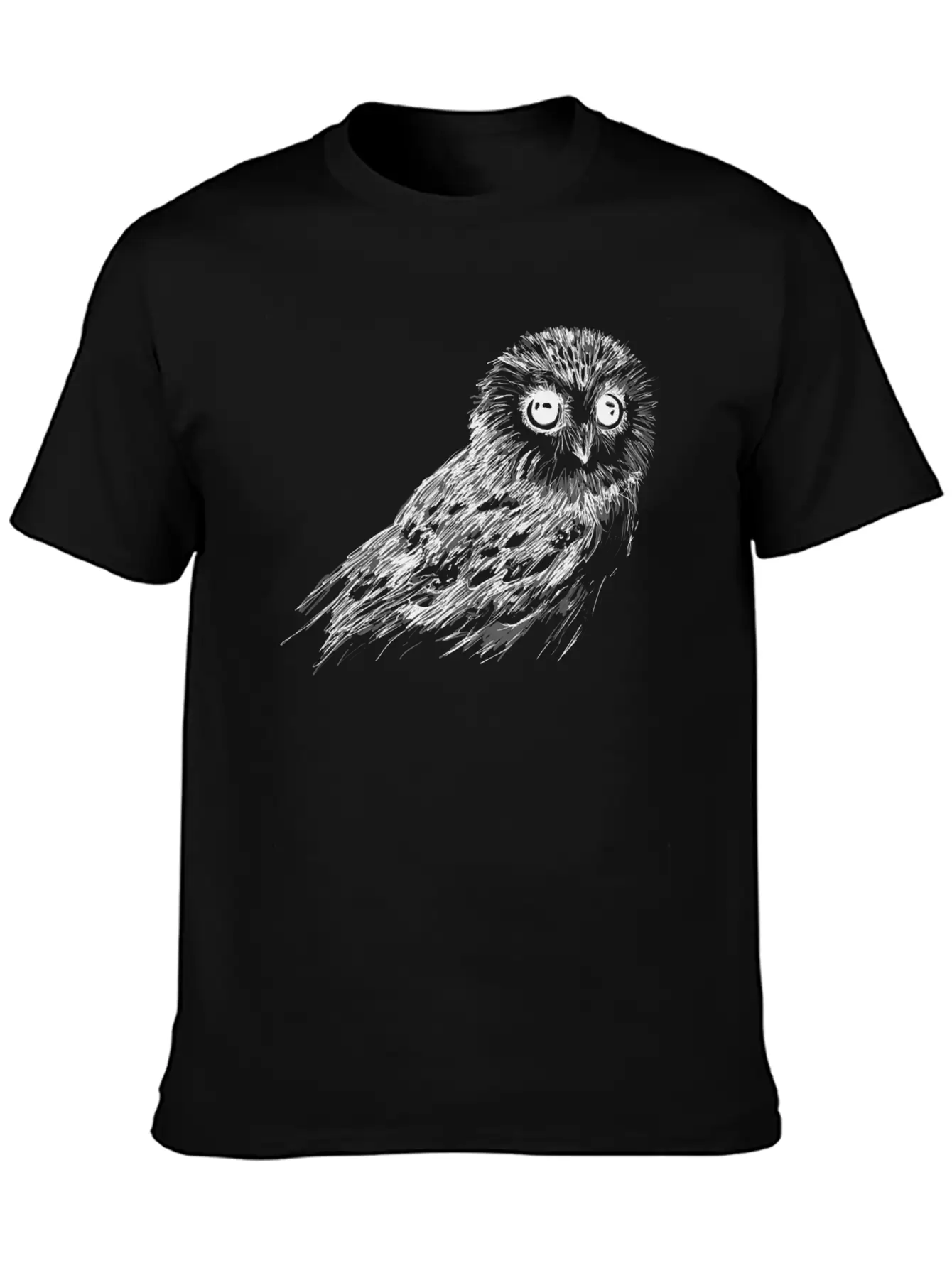 Owl Sketch Comfortable Minimalist Graphic Tee – Summer Style Essential