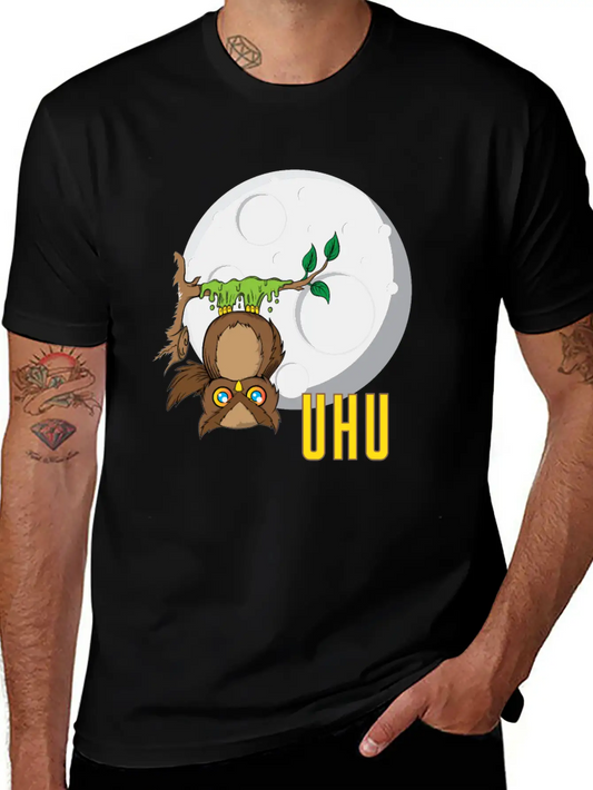Owl UHU Comfortable Minimalist Graphic Tee – Summer Style Essential