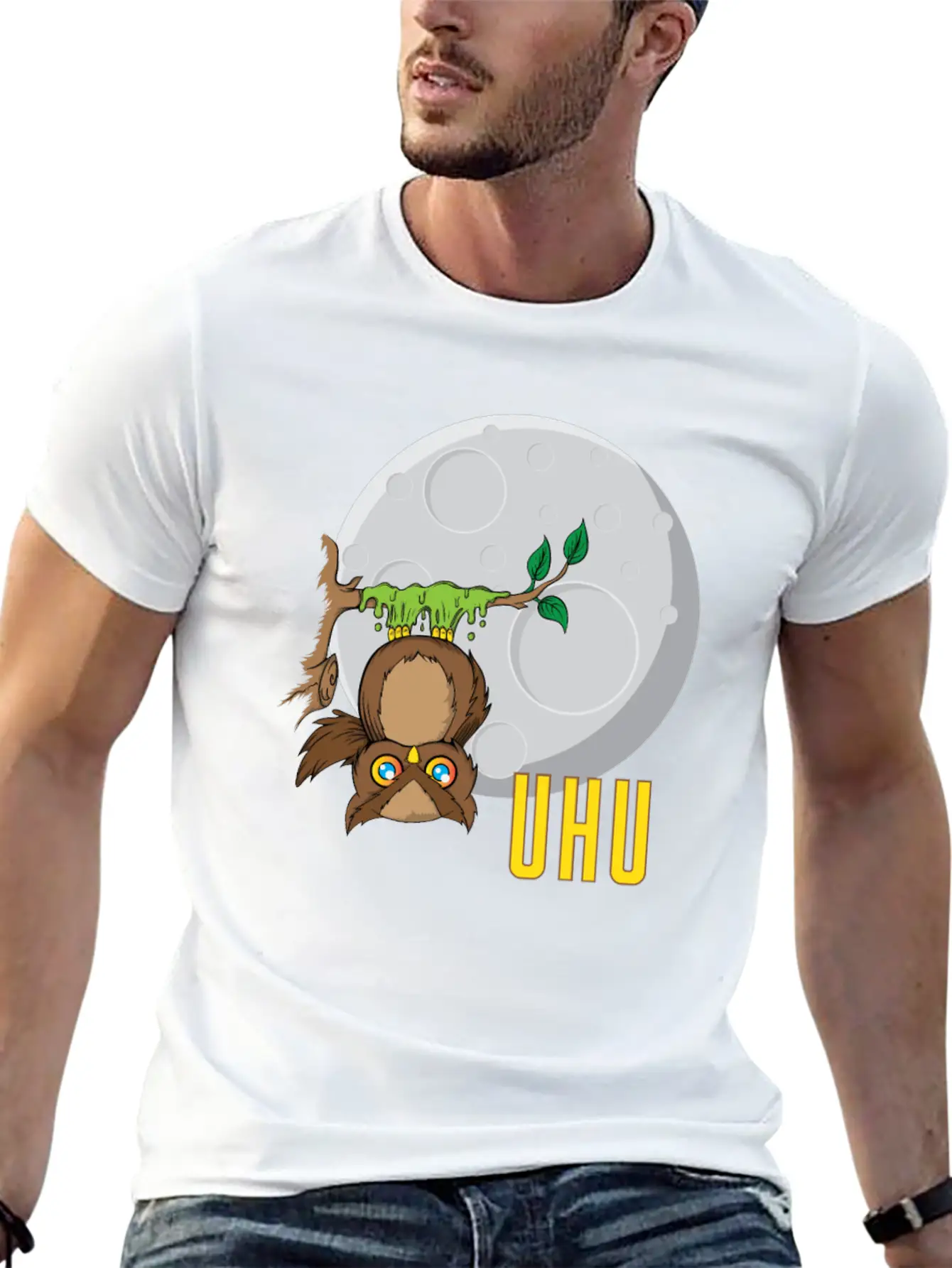 Owl UHU Comfortable Minimalist Graphic Tee – Summer Style Essential