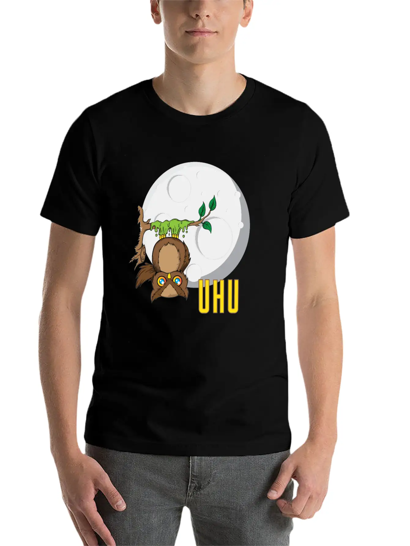 Owl UHU Comfortable Minimalist Graphic Tee – Summer Style Essential