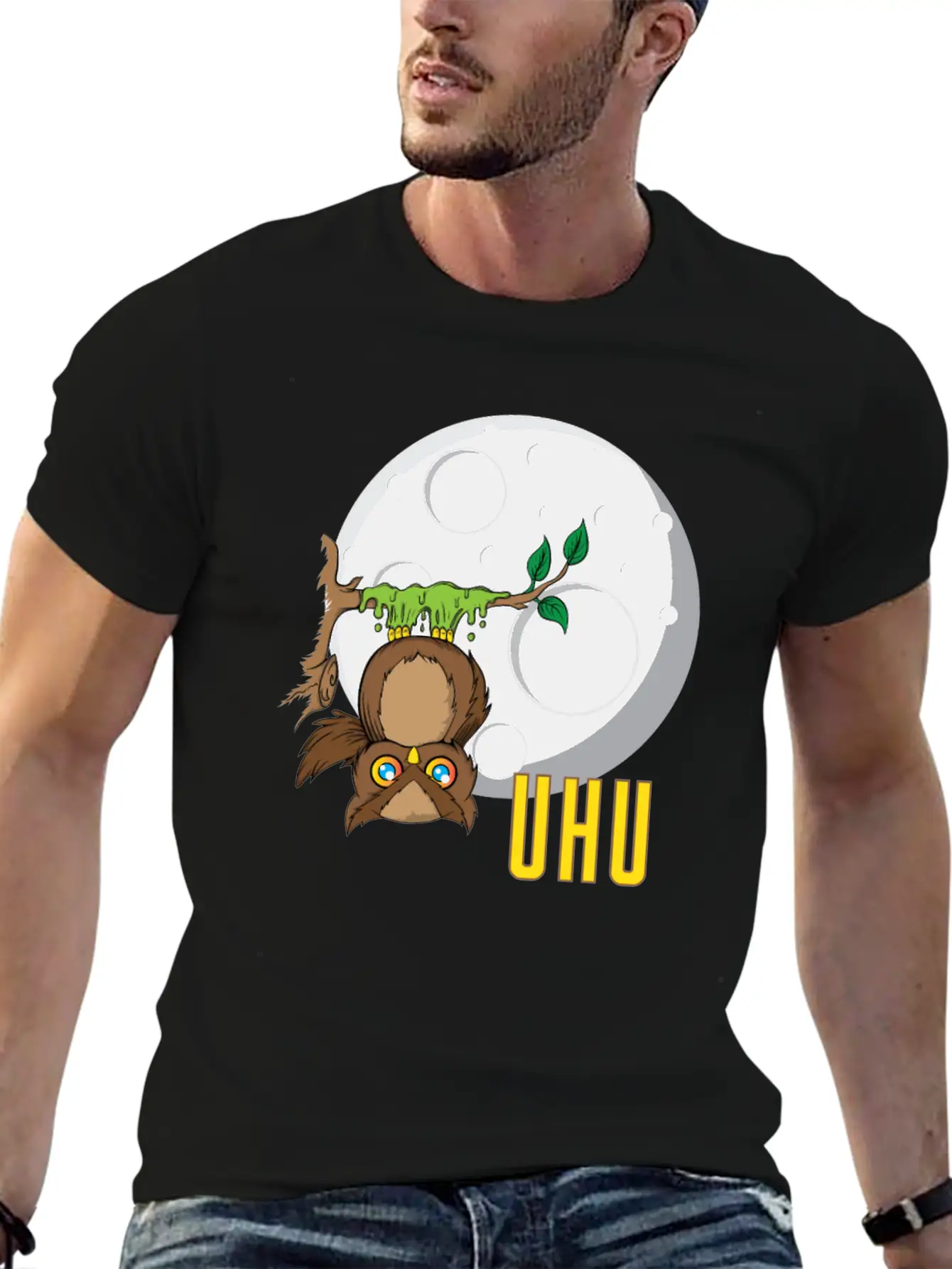 Owl UHU Comfortable Minimalist Graphic Tee – Summer Style Essential