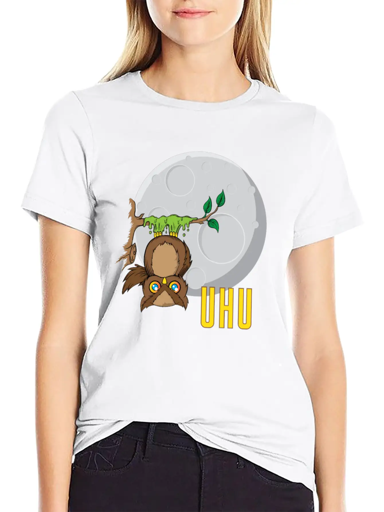 Owl UHU Comfortable Minimalist Graphic Tee – Summer Style Essential