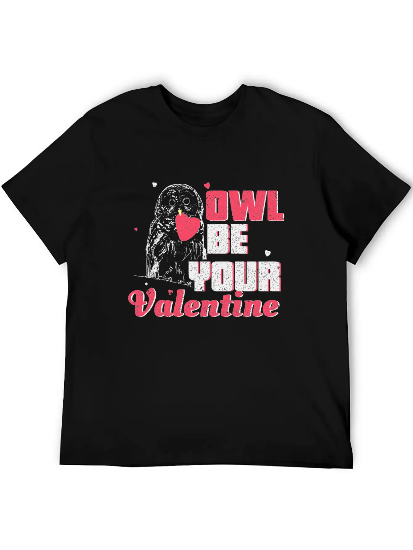 Owl Valentine's Day Gift Unisex Short Sleeve Soft Cotton T-Shirt – Casual Everyday Wear