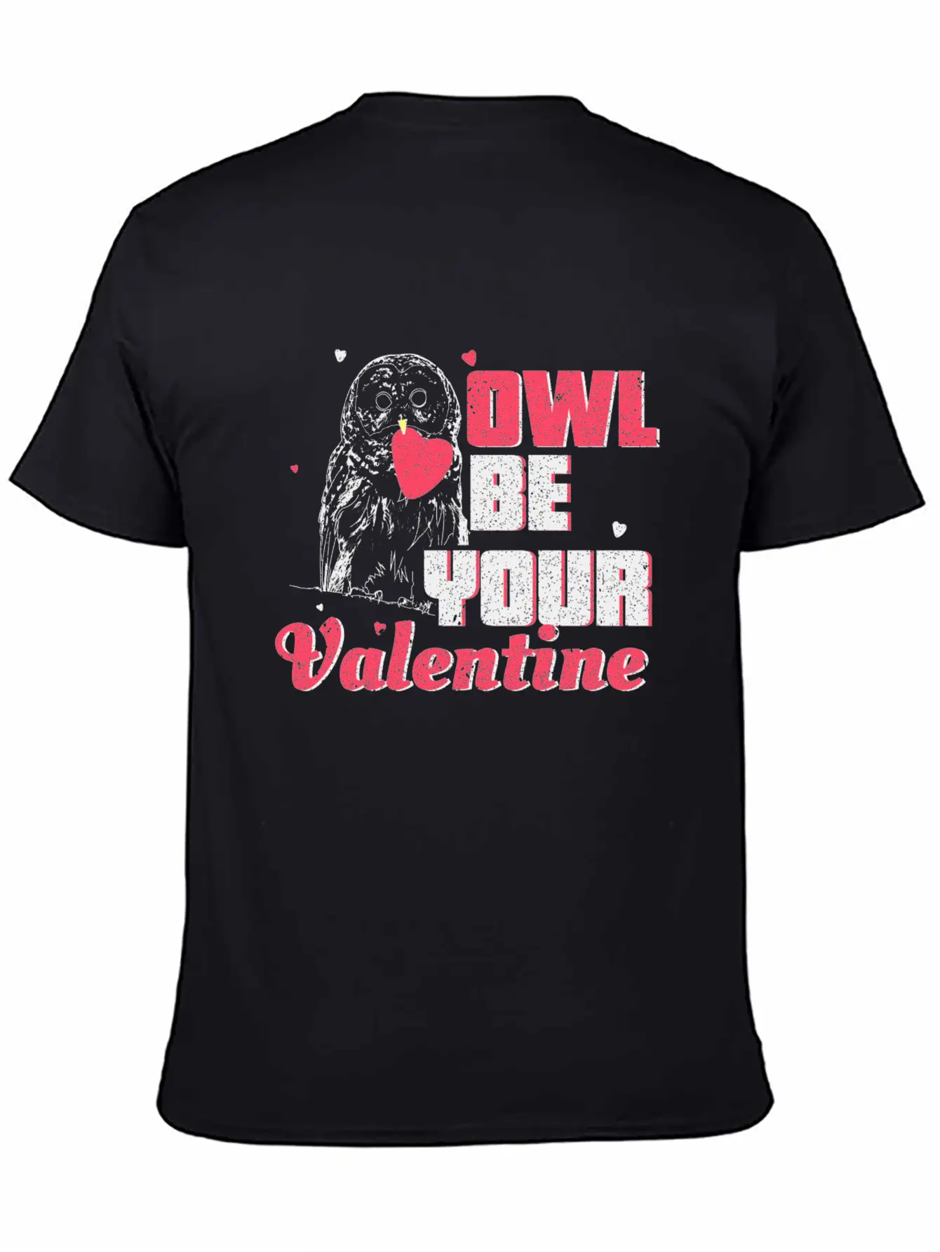 Owl Valentine's Day Gift Unisex Short Sleeve Soft Cotton T-Shirt – Casual Everyday Wear