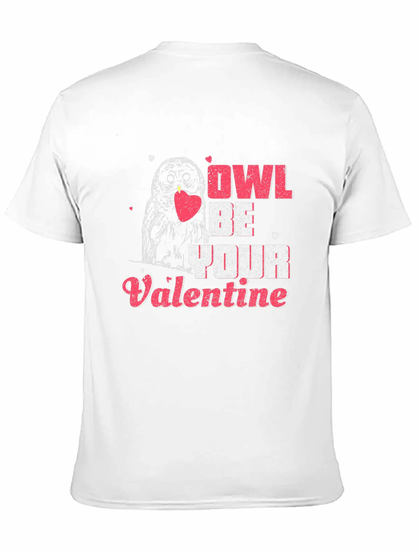 Owl Valentine's Day Gift Unisex Short Sleeve Soft Cotton T-Shirt – Casual Everyday Wear