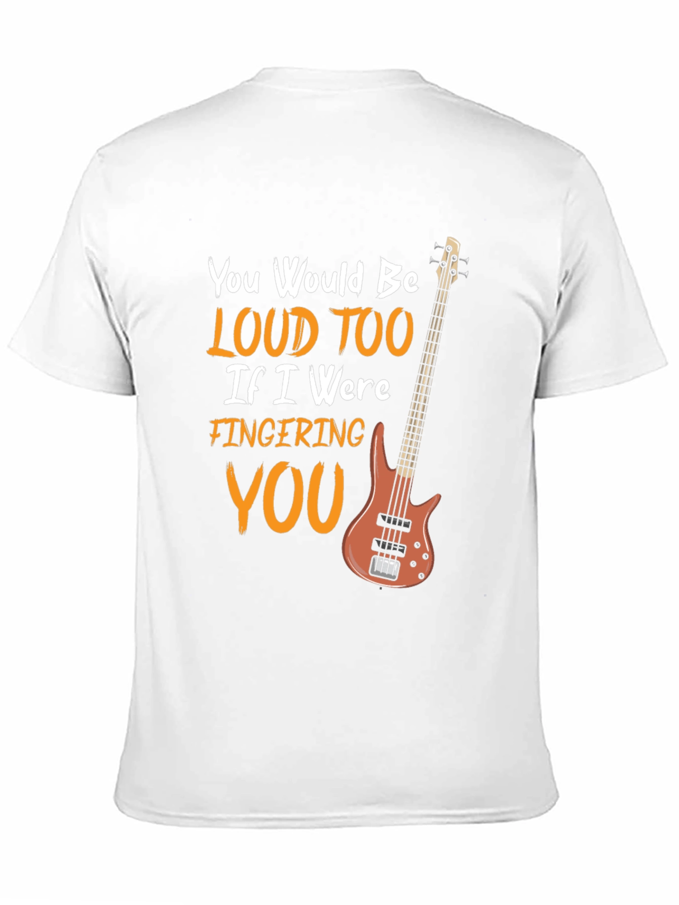 Loud Too Funny Bass Guitar Musician Black T-Shirt