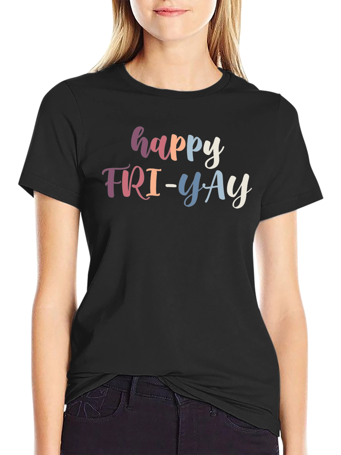 Happy FRI-YAY Black T-Shirt