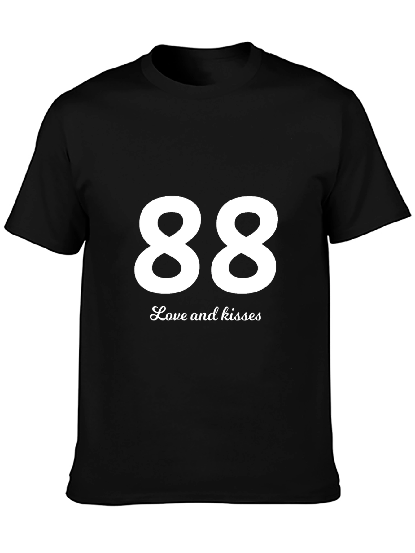 88 Love and Kisses Black T-Shirt