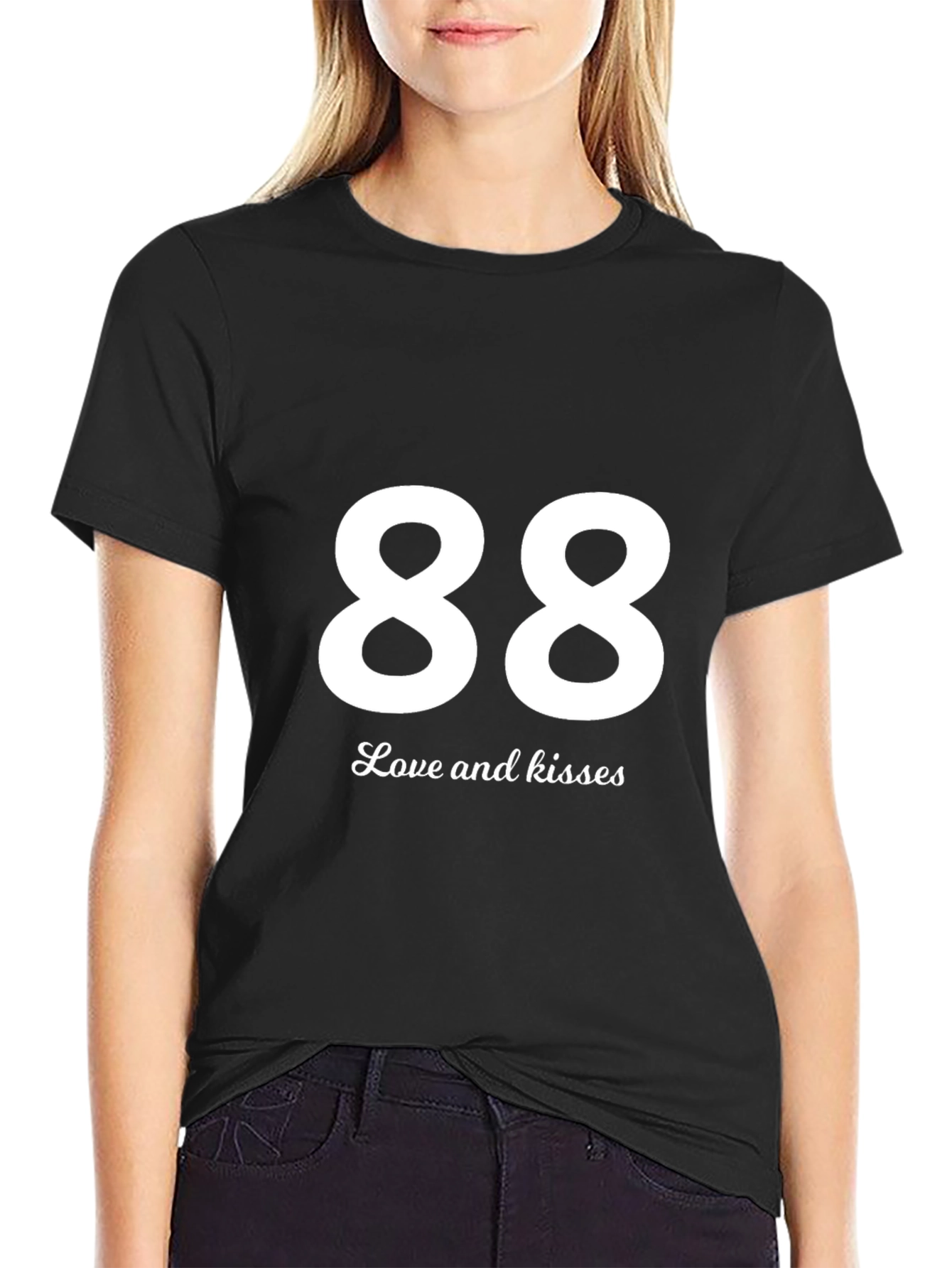 88 Love and Kisses Black T-Shirt