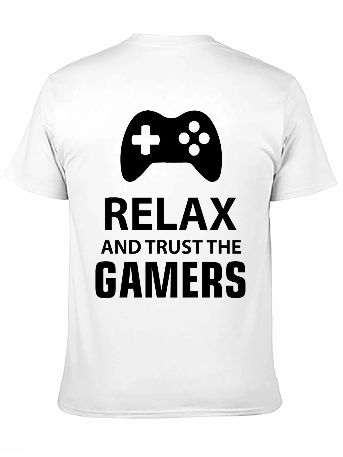 Relax & Trust Gamers Black Graphic Tee