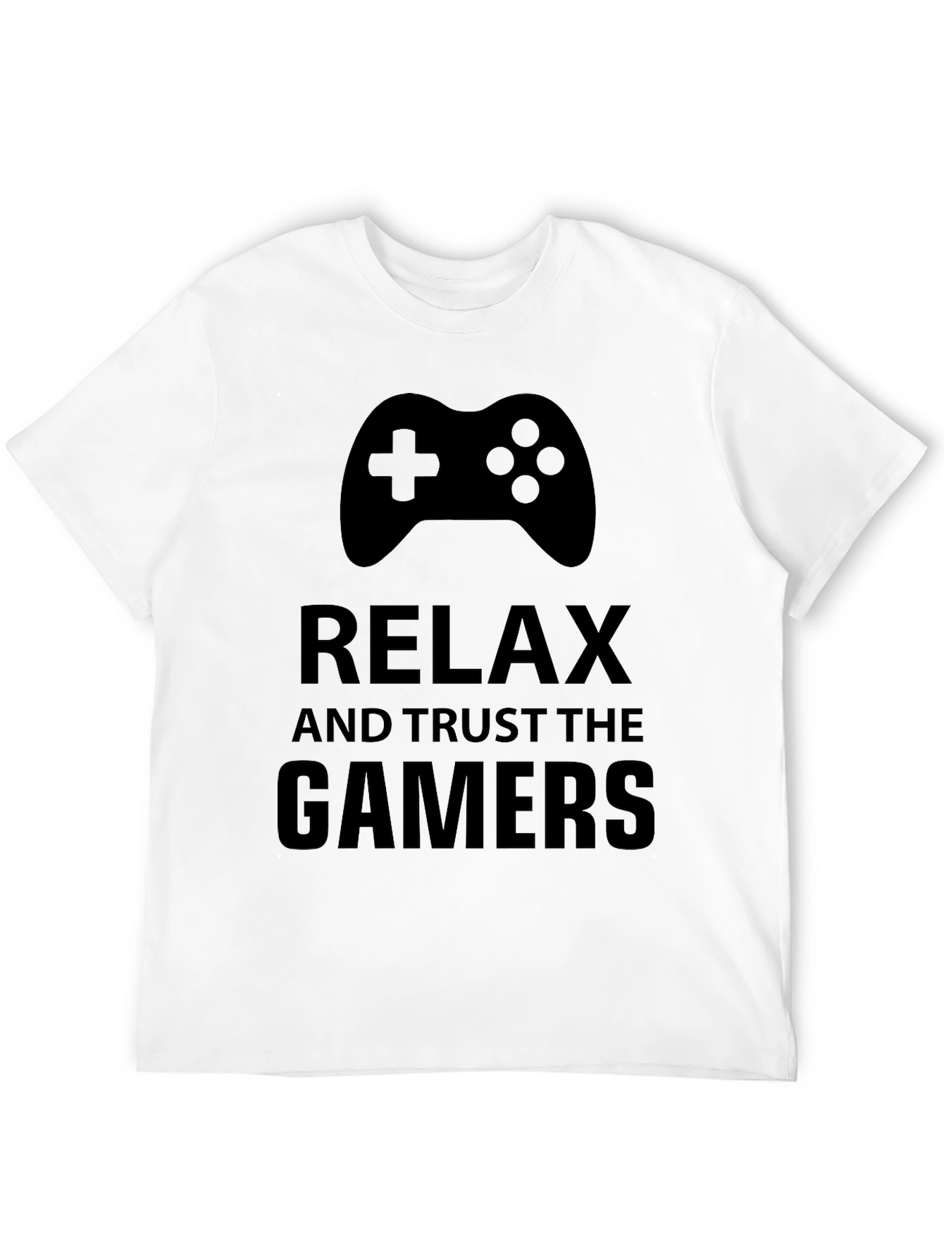 Relax & Trust Gamers Black Graphic Tee