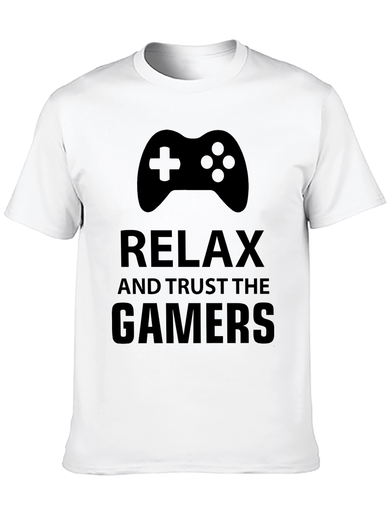 Relax & Trust Gamers Black Graphic Tee