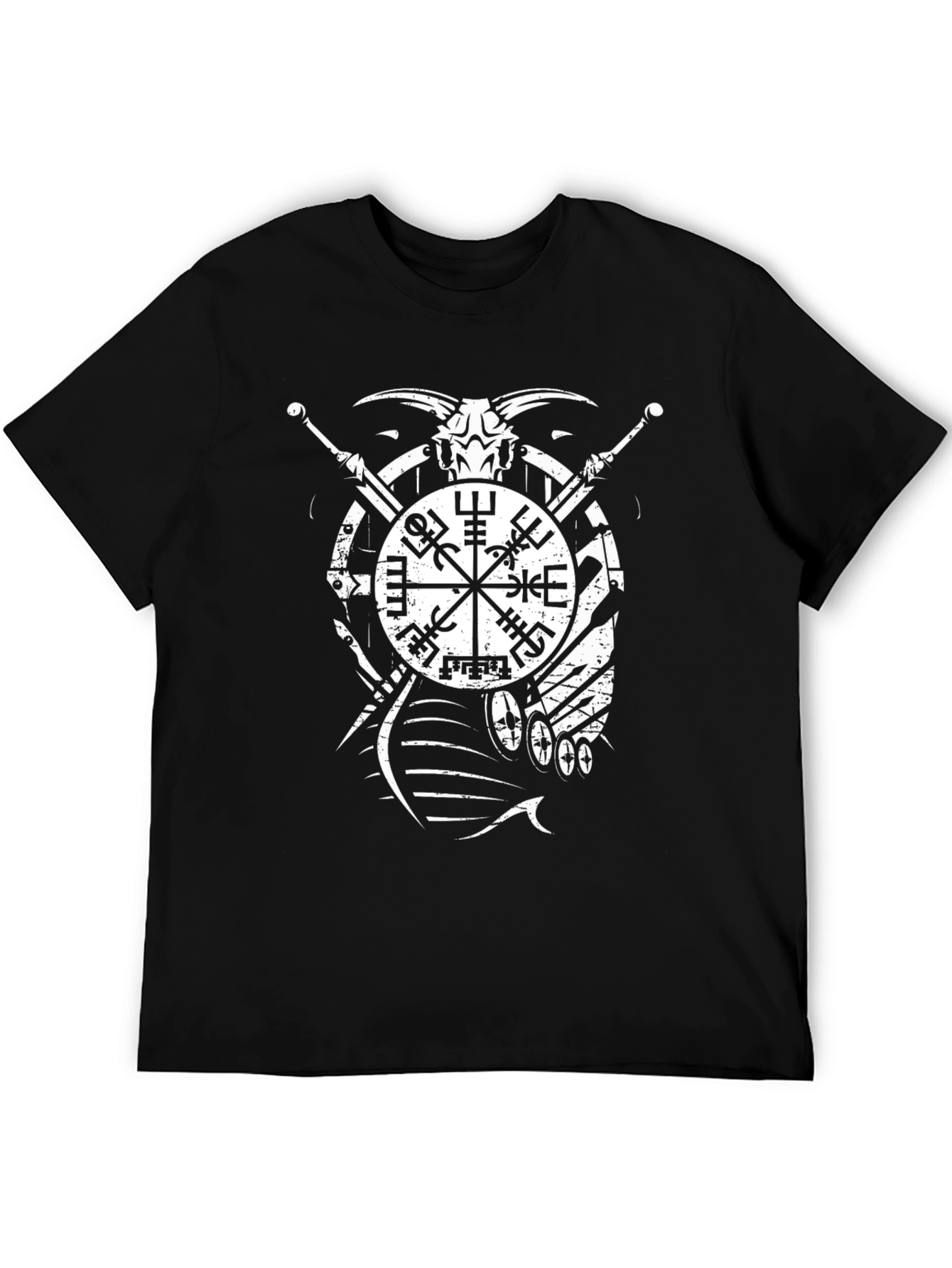 Viking Compass Graphic Tee - Black