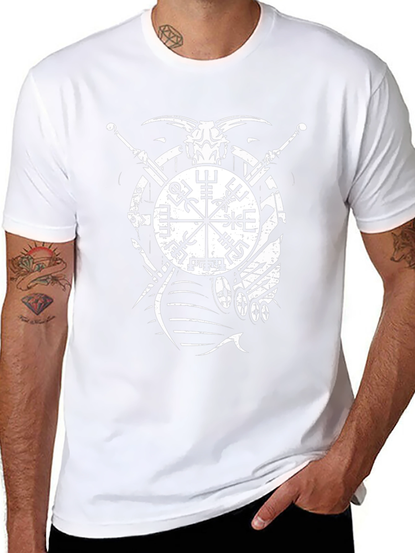 Viking Compass Graphic Tee - Black