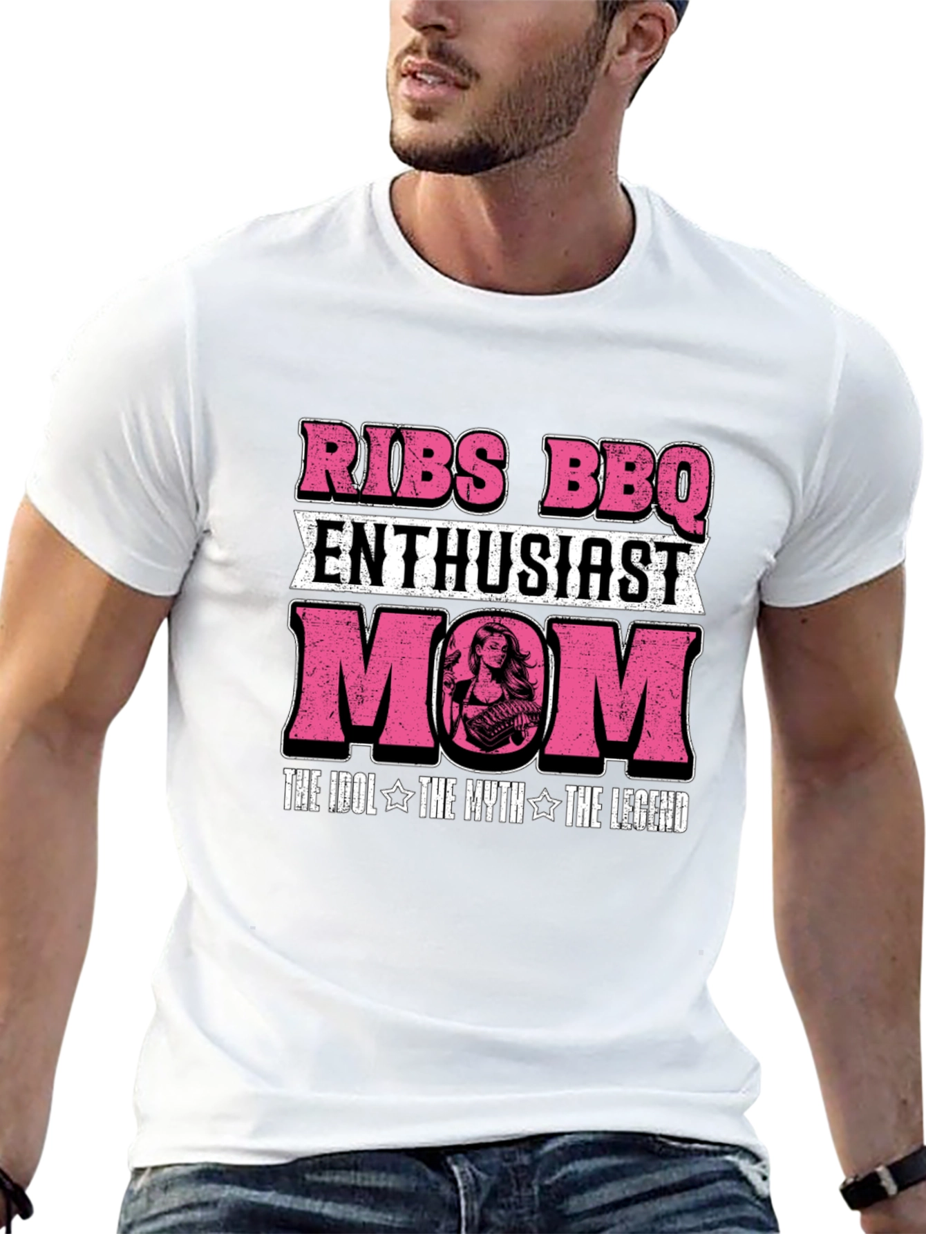 Ribs BBQ Enthusiast Mom T-Shirt - Grill Legend