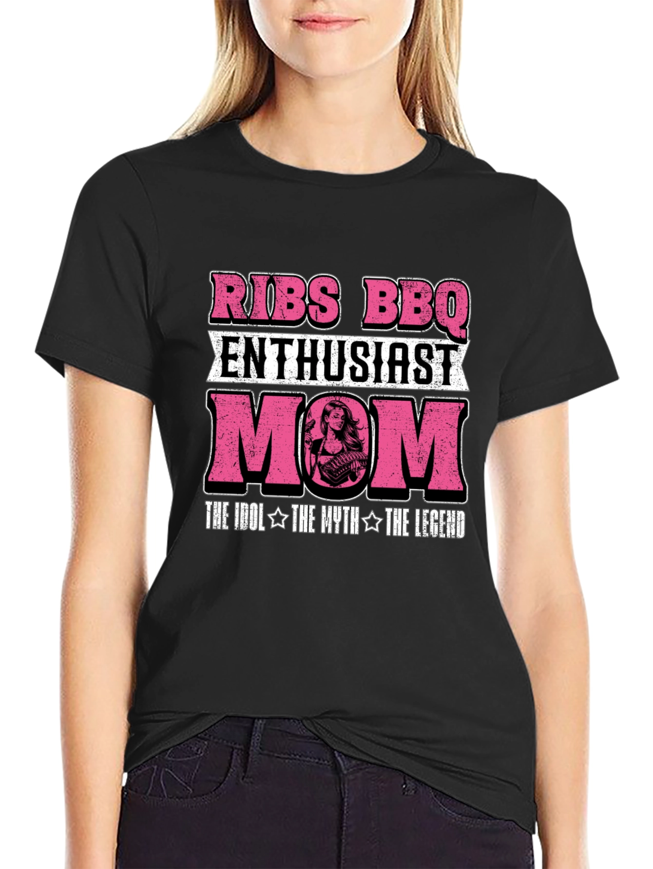 Ribs BBQ Enthusiast Mom T-Shirt - Grill Legend