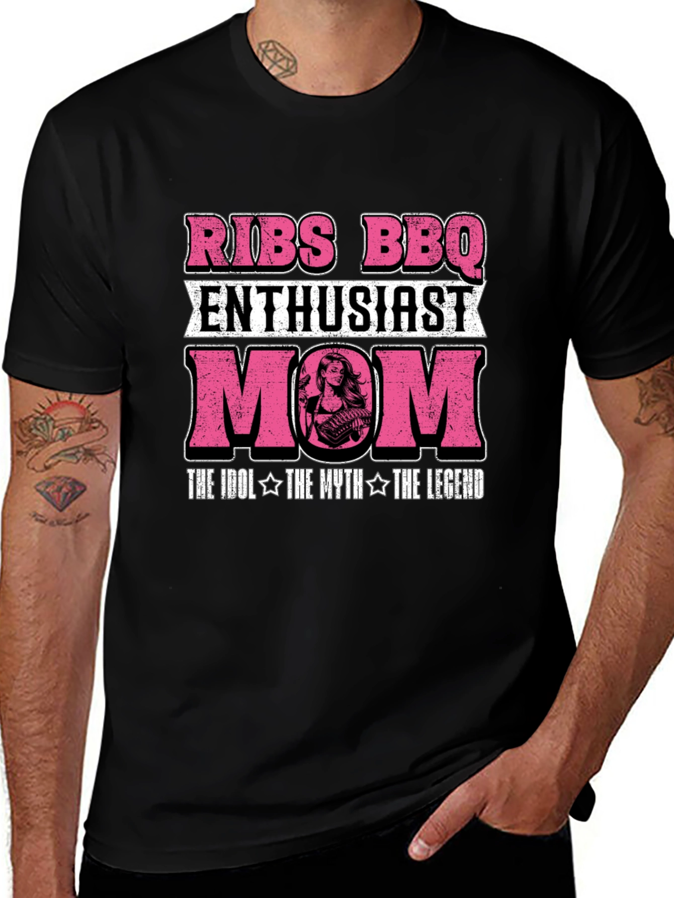 Ribs BBQ Enthusiast Mom T-Shirt - Grill Legend