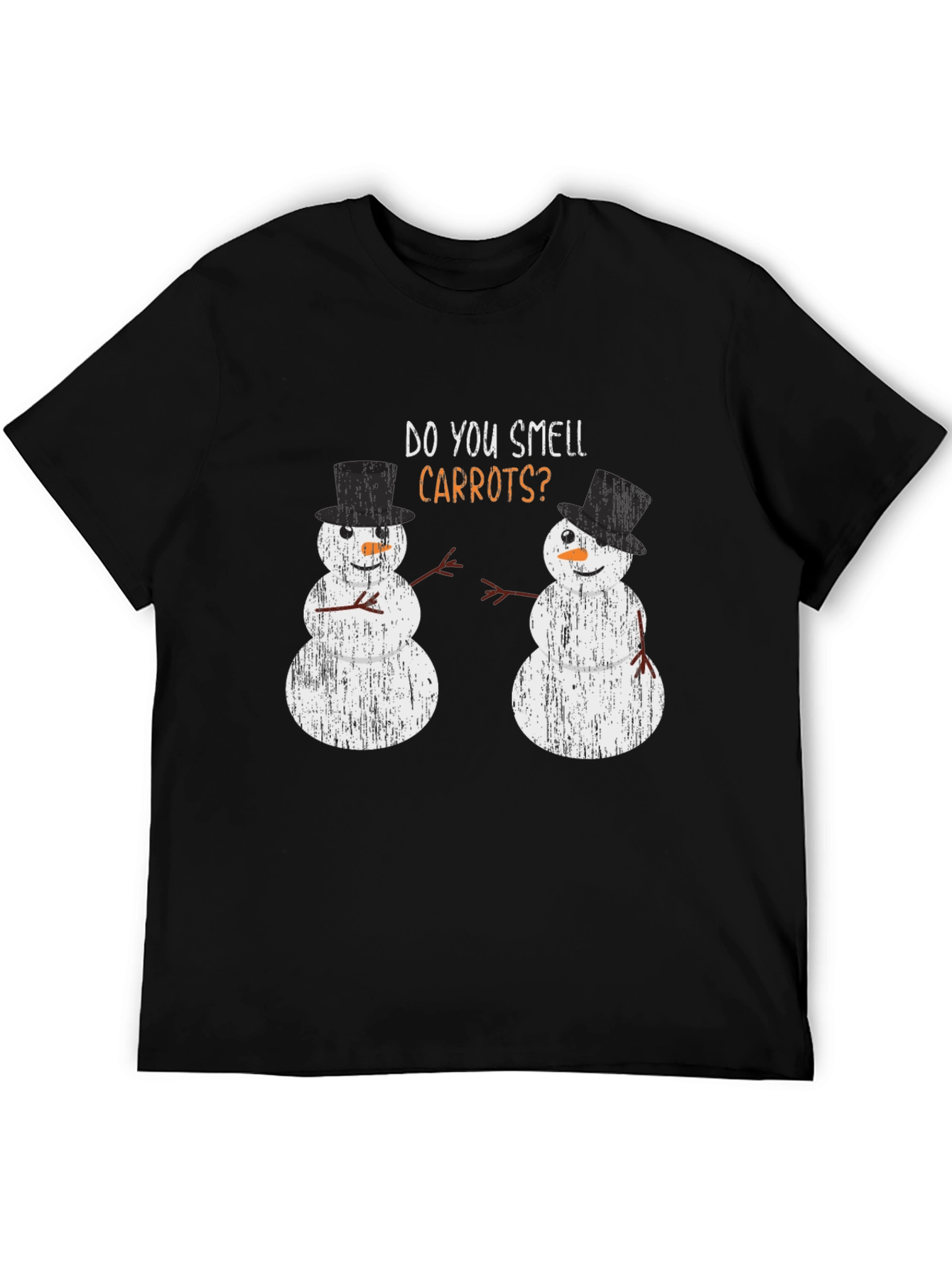 Do You Smell Carrots? Funny Snowman Graphic T-Shirt