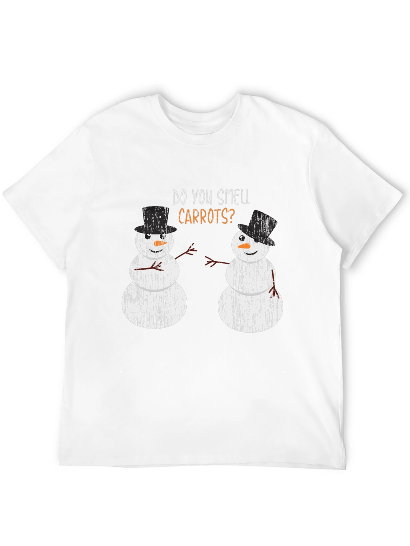 Do You Smell Carrots? Funny Snowman Graphic T-Shirt